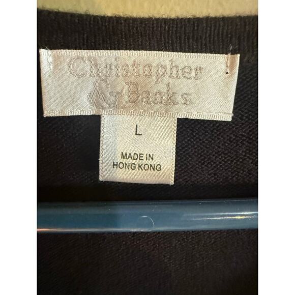 Christopher and Banks wool blend Christmas sweater beaded tree L - Picture 4 of 8